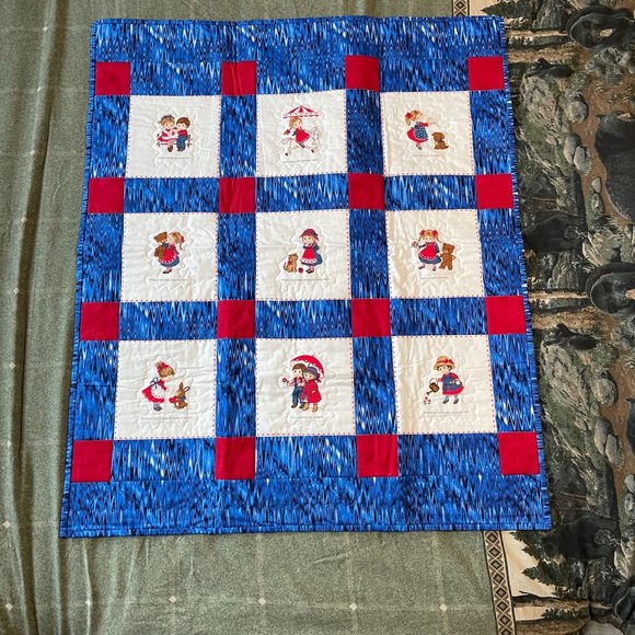Handmade Quilt Little Boy & Girl Baby Crib Nursery Play Mat Activity Blanket - Picture 15 of 15
